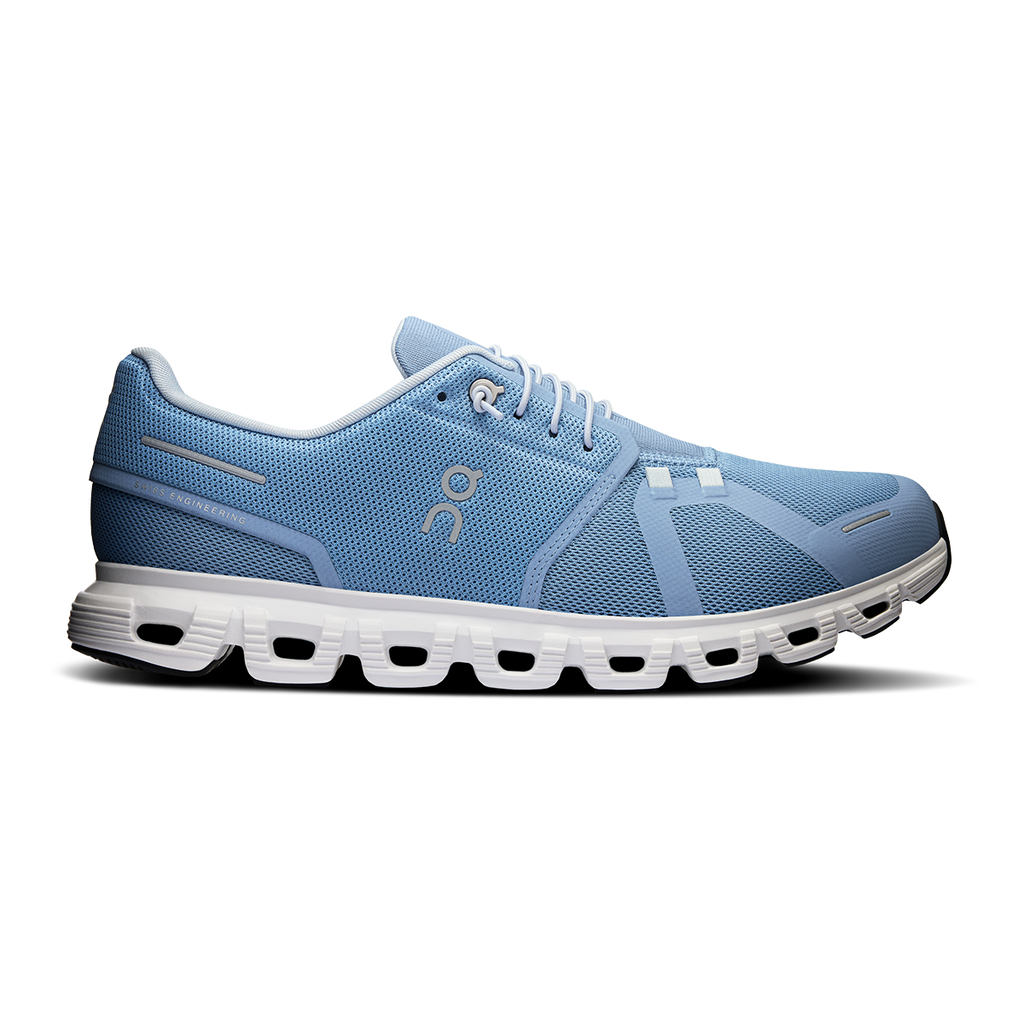 ON Cloud 6 — Glacier - White — Size D — Width 7 — Front View