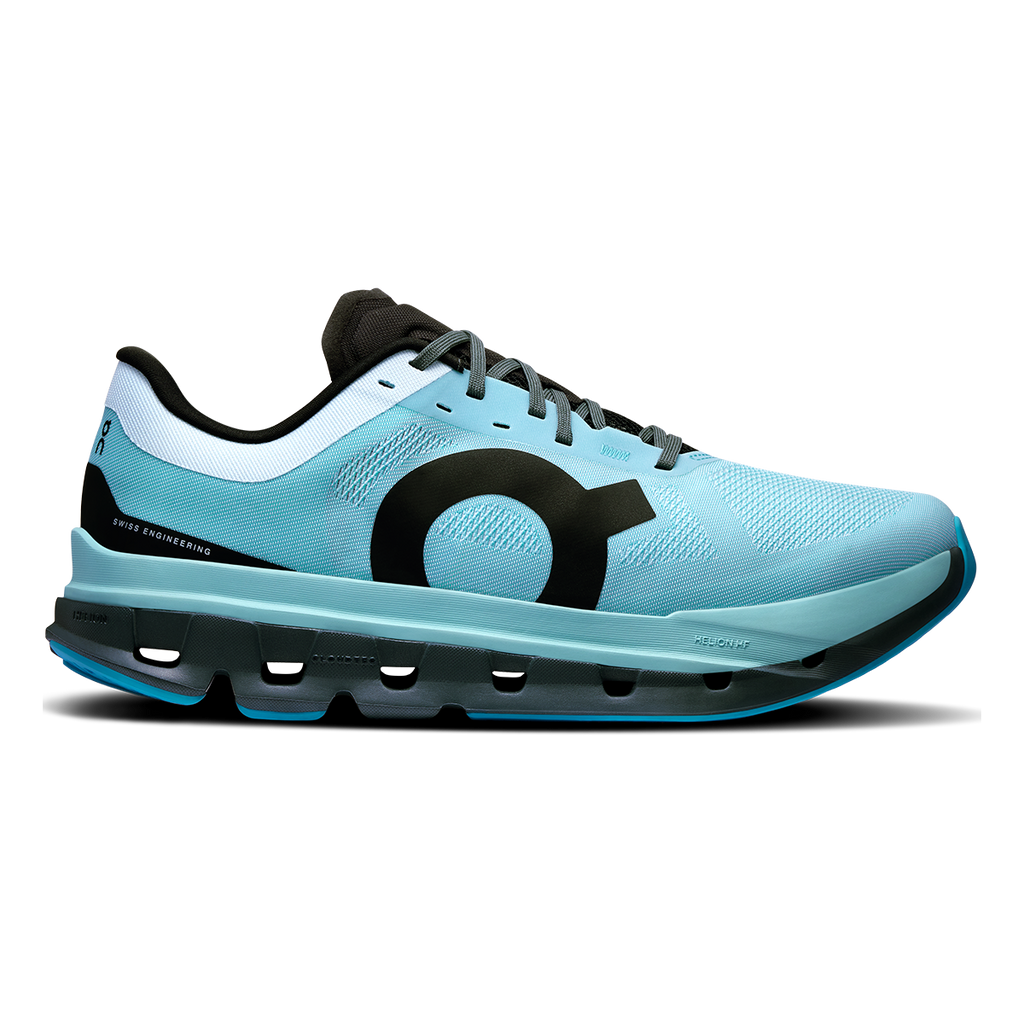ON Cloudflow V5 — White - Lime — Size D — Width 8 — Detail View