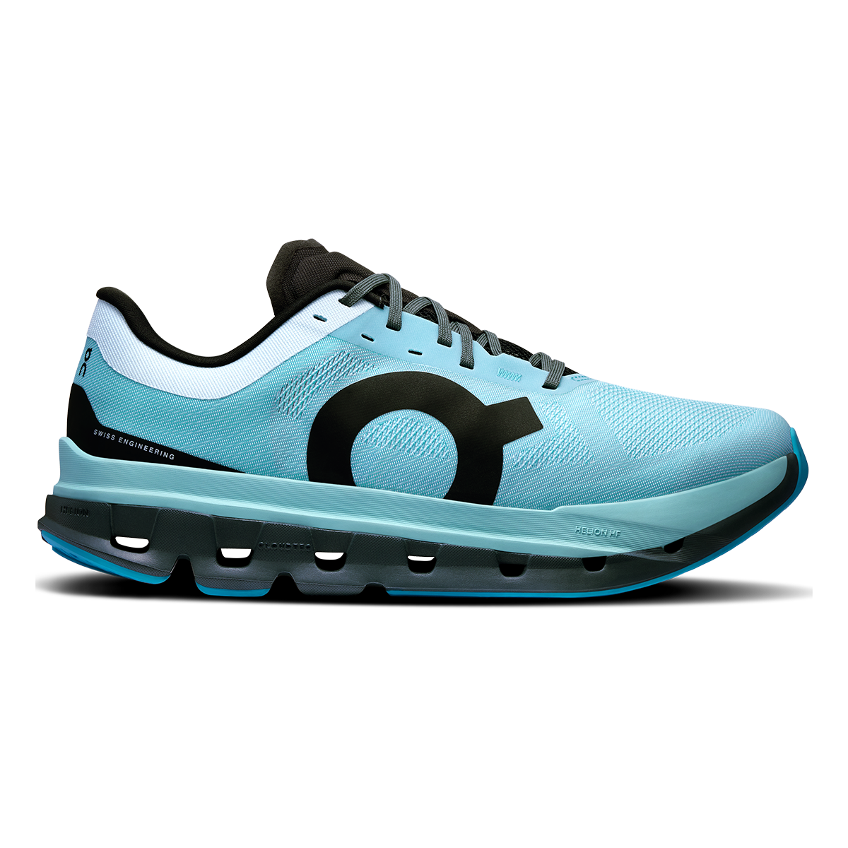 ON Cloudflow V5 — White - Lime — Size D — Width 8 — Detail View