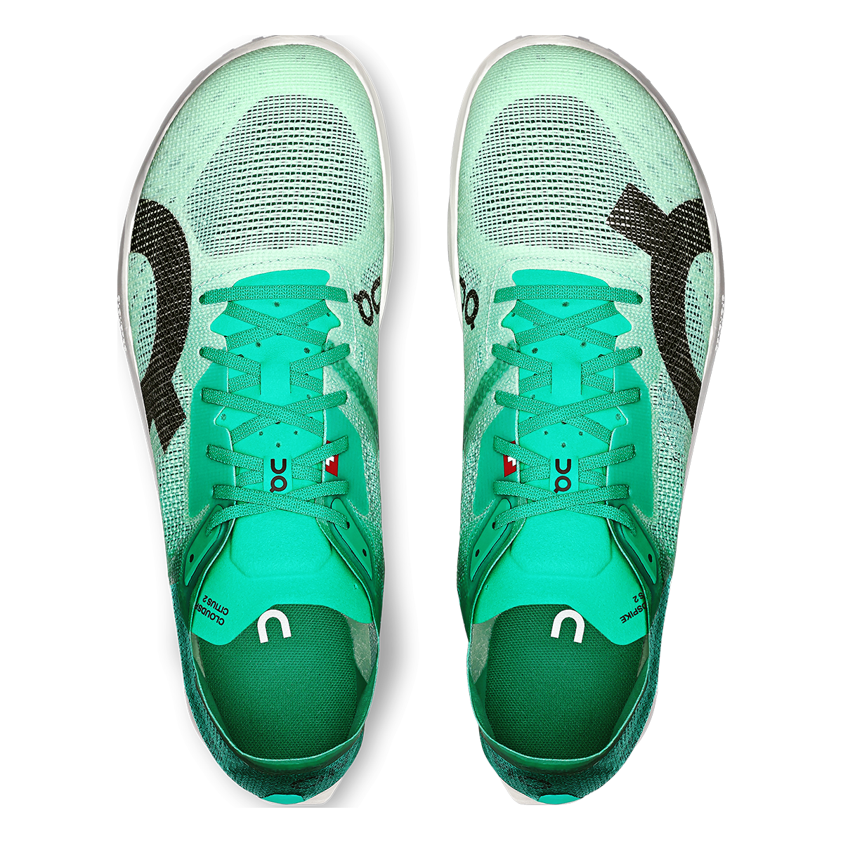 ON Cloudspike Citius 2 — White - Raspberry — Size D — Width 7 — Back View