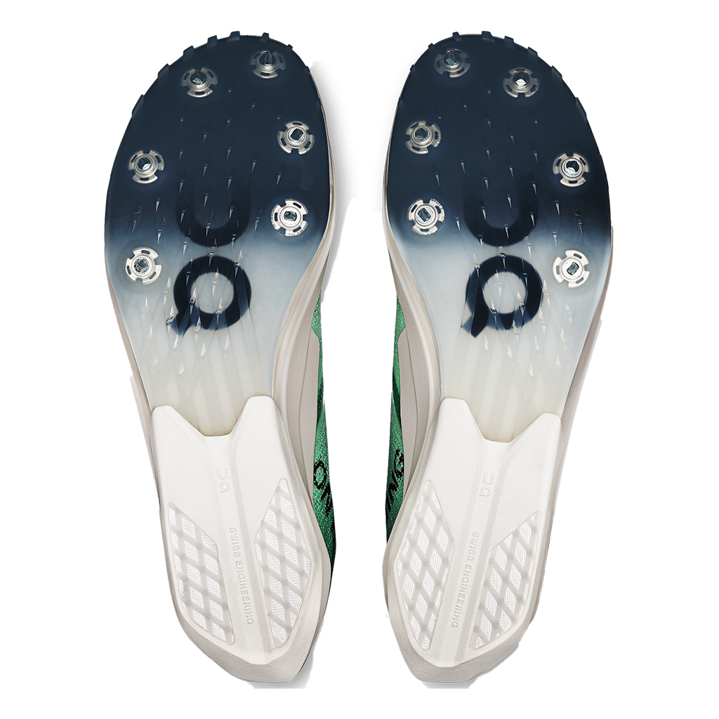 ON Cloudspike Citius 2 — White - Raspberry — Size D — Width 7 — Top View