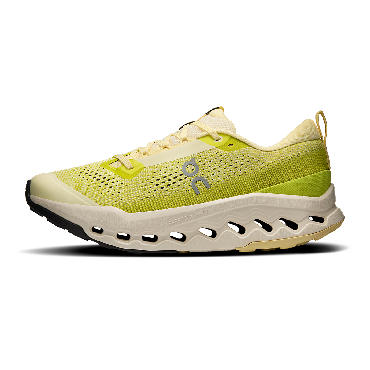 ON Cloudsurfer Trail 2 — Chalk - Ghost — Size D — Width 7 — Side View