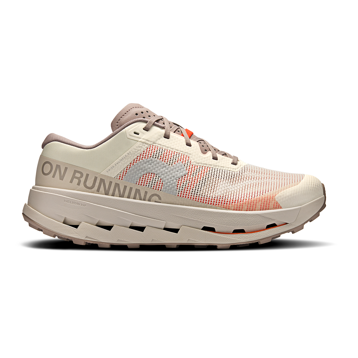 ON Cloudultra V3 — Cinder - Pearl — Size D — Width 9.5 — Front View