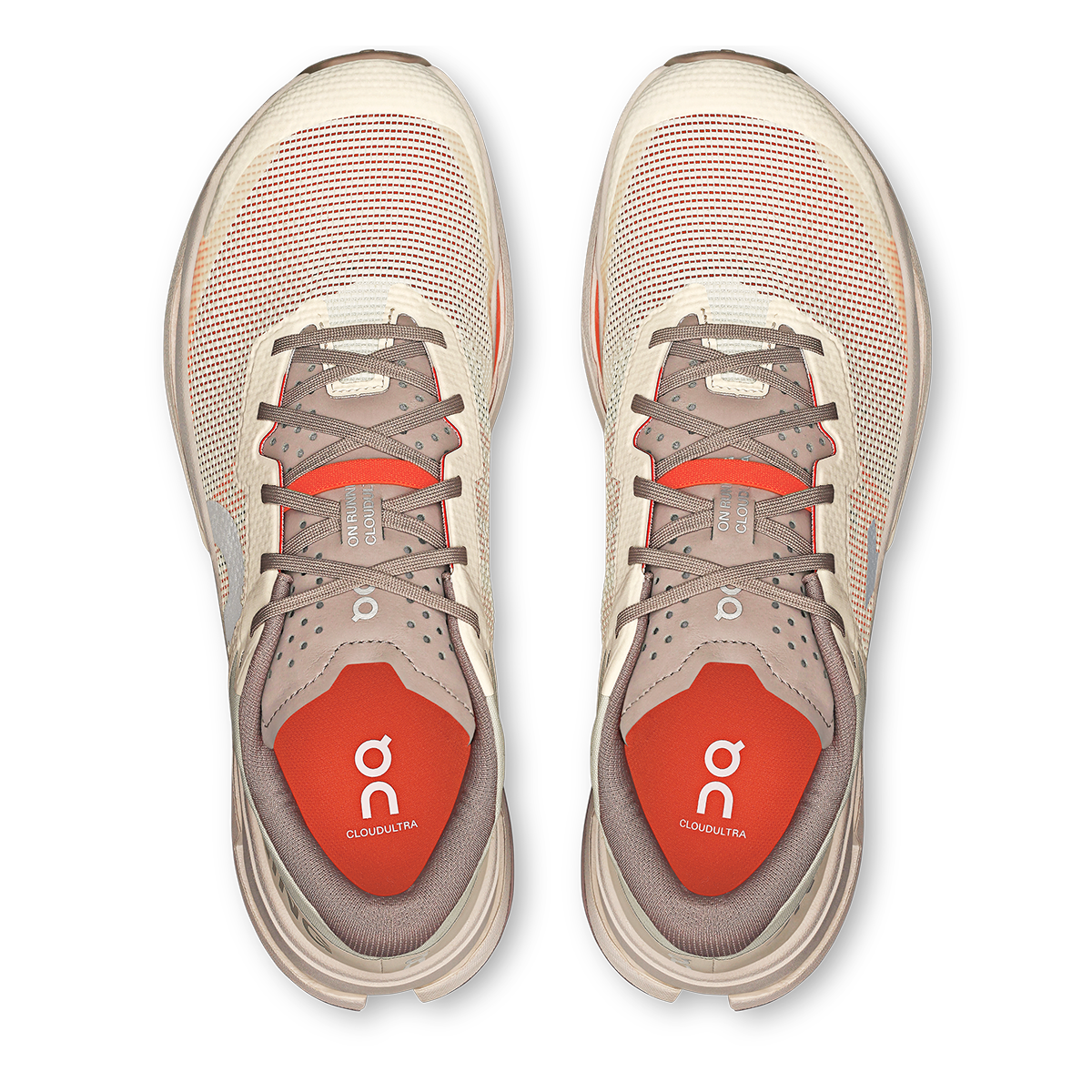 ON Cloudultra V3 — Cinder - Pearl — Size D — Width 9.5 — Back View