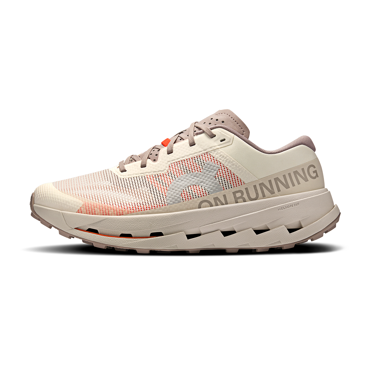 ON Cloudultra V3 — Cinder - Pearl — Size D — Width 9.5 — Side View