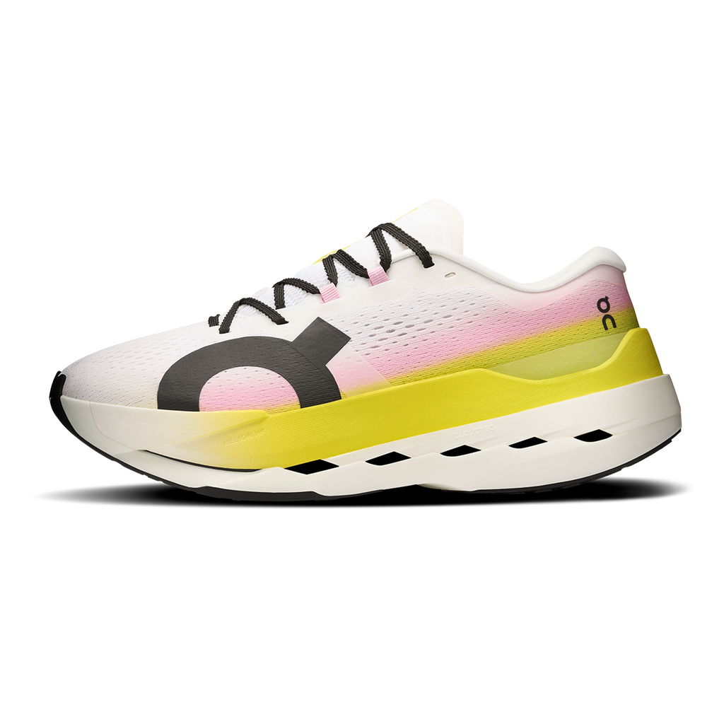 ON Cloudboom Max — White - Black — Size B — Width 6 — Lifestyle View