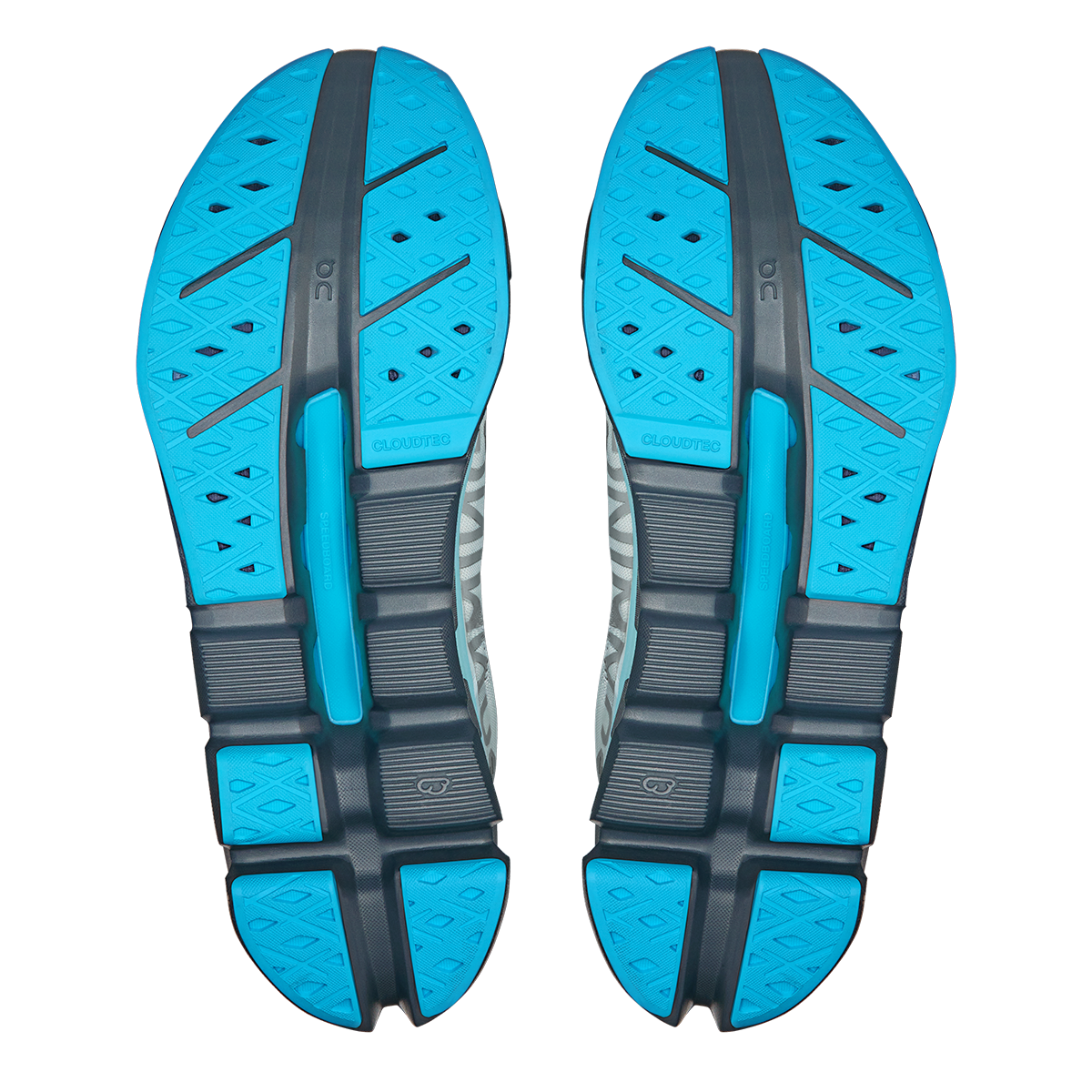 ON Cloudflow V5 — Fog - Eclipse — Size B — Width 5 — Top View
