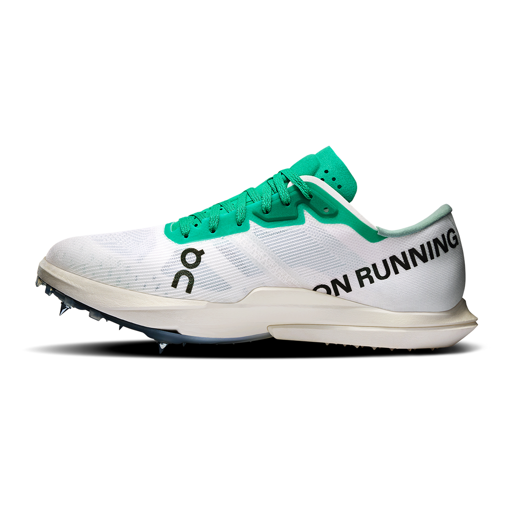 ON Cloudspike Amplius 2 — White - Raspberry — Size B — Width 5 — Lifestyle View
