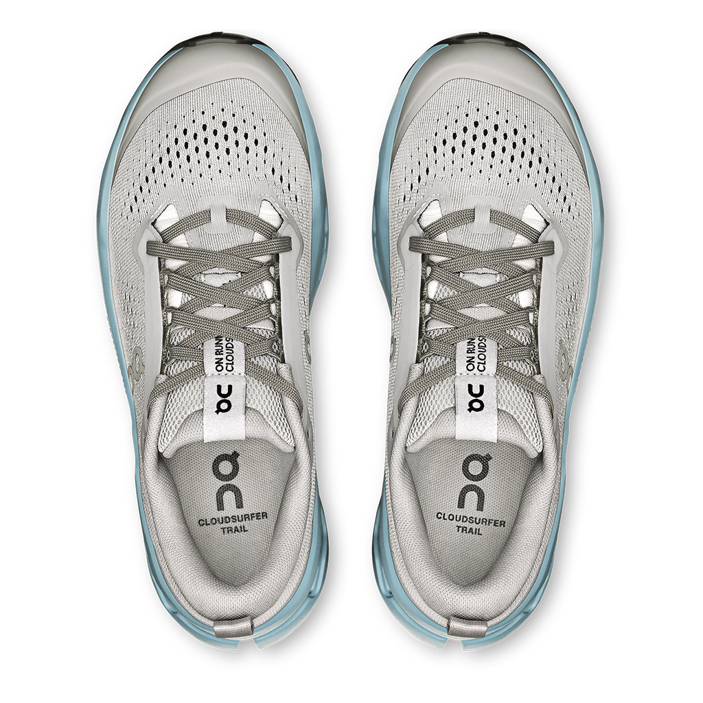 ON Cloudsurfer Trail 2 — Lily - Gardenia — Size B — Width 5 — Back View
