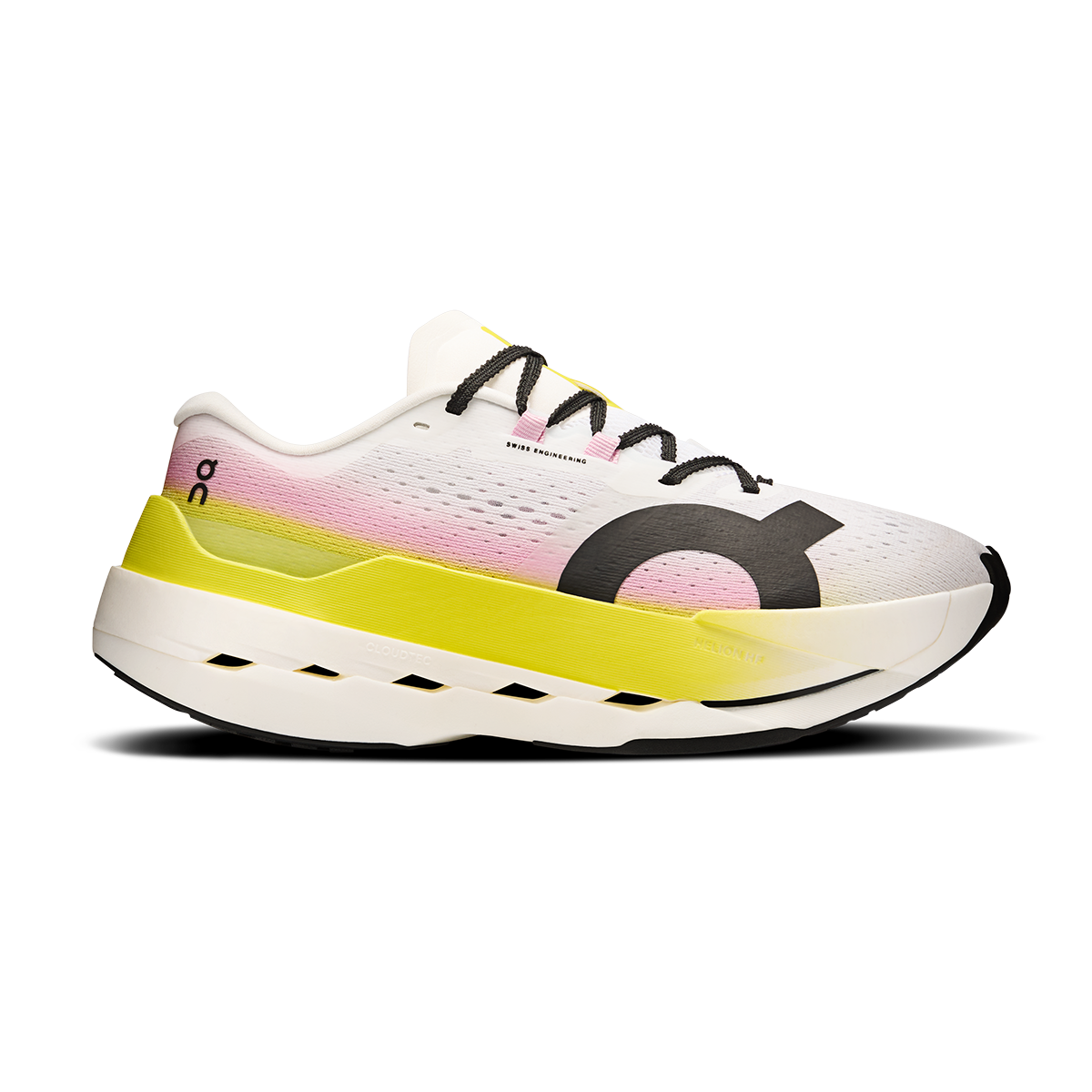 ON Cloudboom Max — White - Black — Size B — Width 6 — Detail View