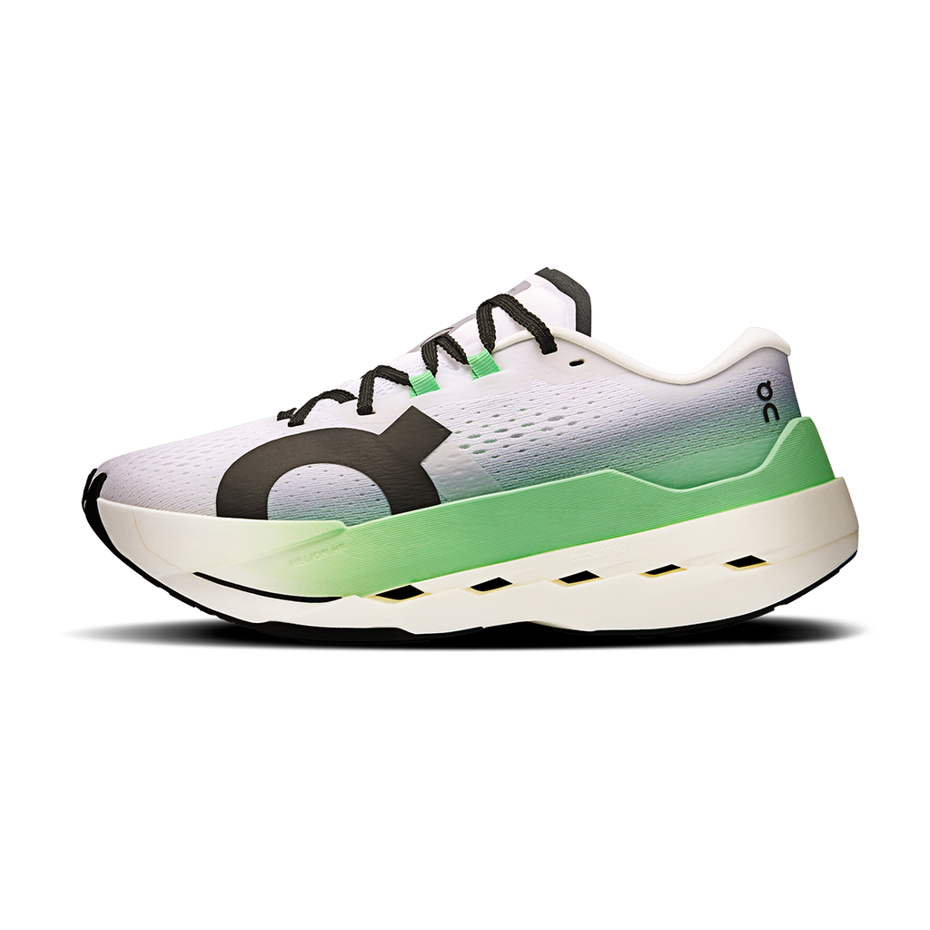ON Cloudboom Max — White - Black — Size B — Width 6 — Side View
