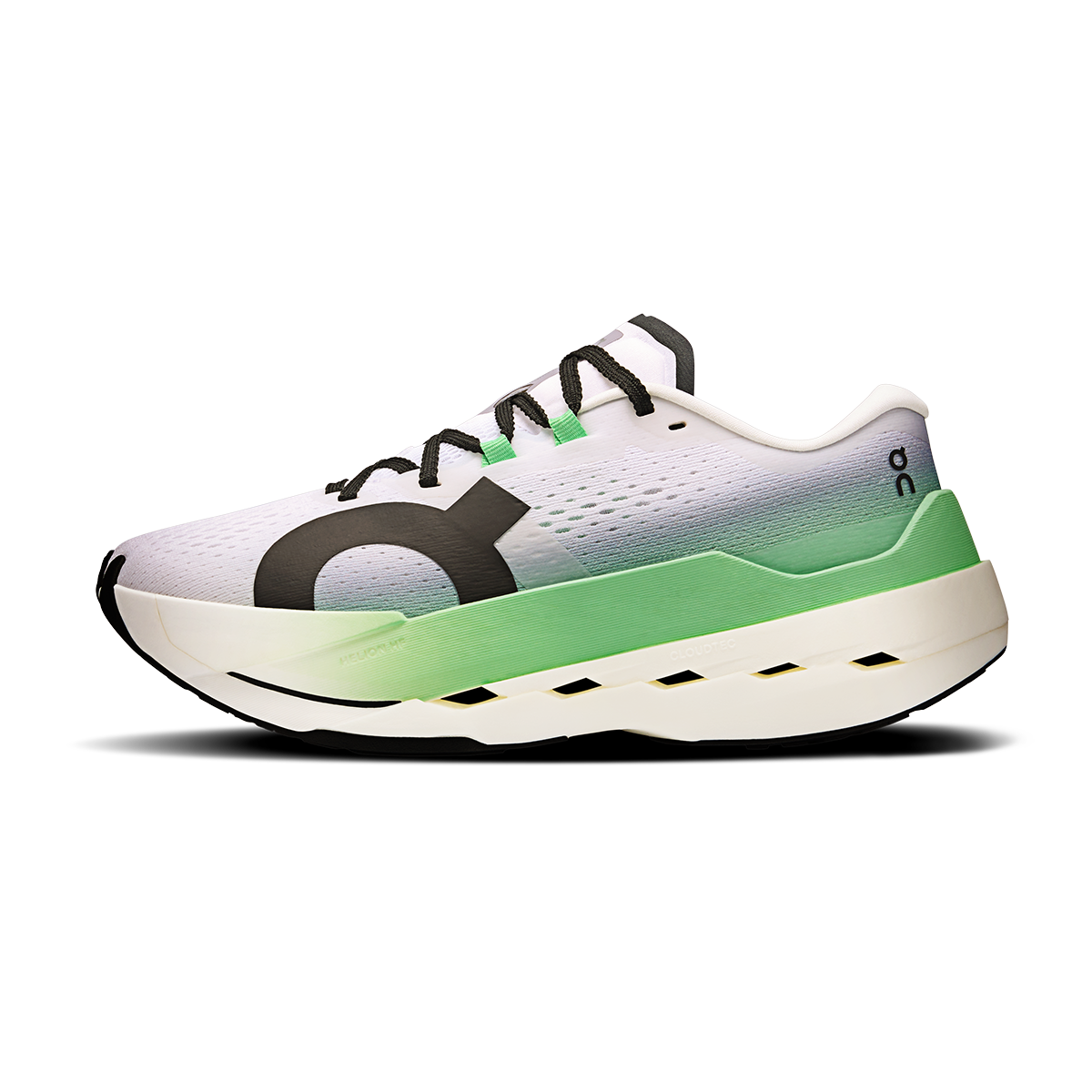 ON Cloudboom Max — White - Black — Size B — Width 6 — Side View