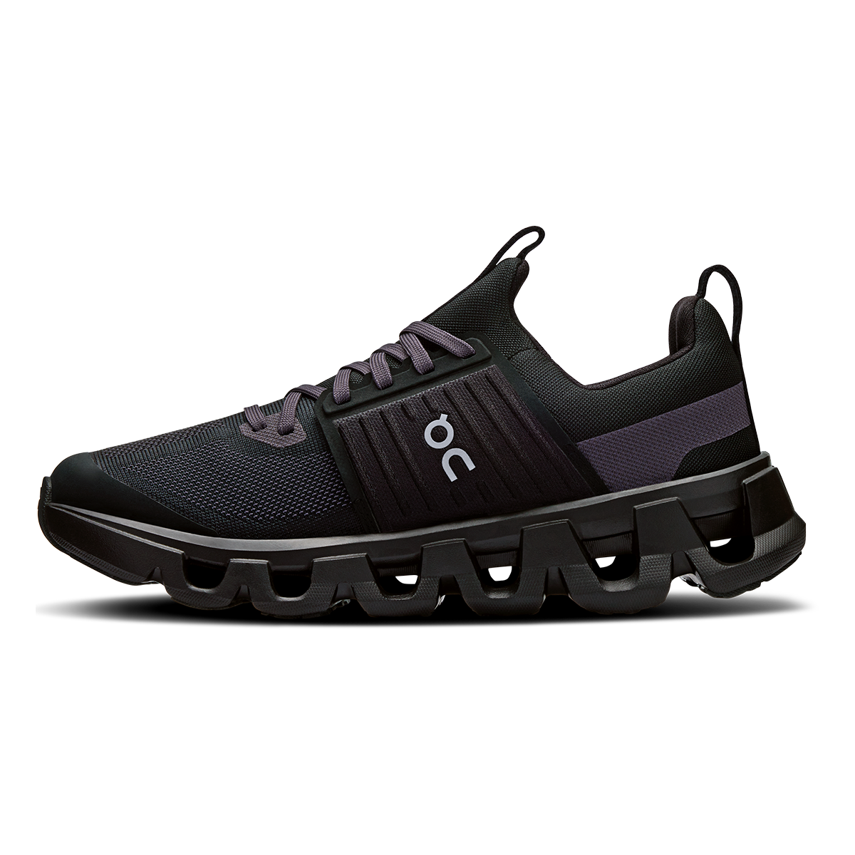 ON Cloudswift Youth — Black - Eclipse — Size Y — Width 3.5 — Lifestyle View