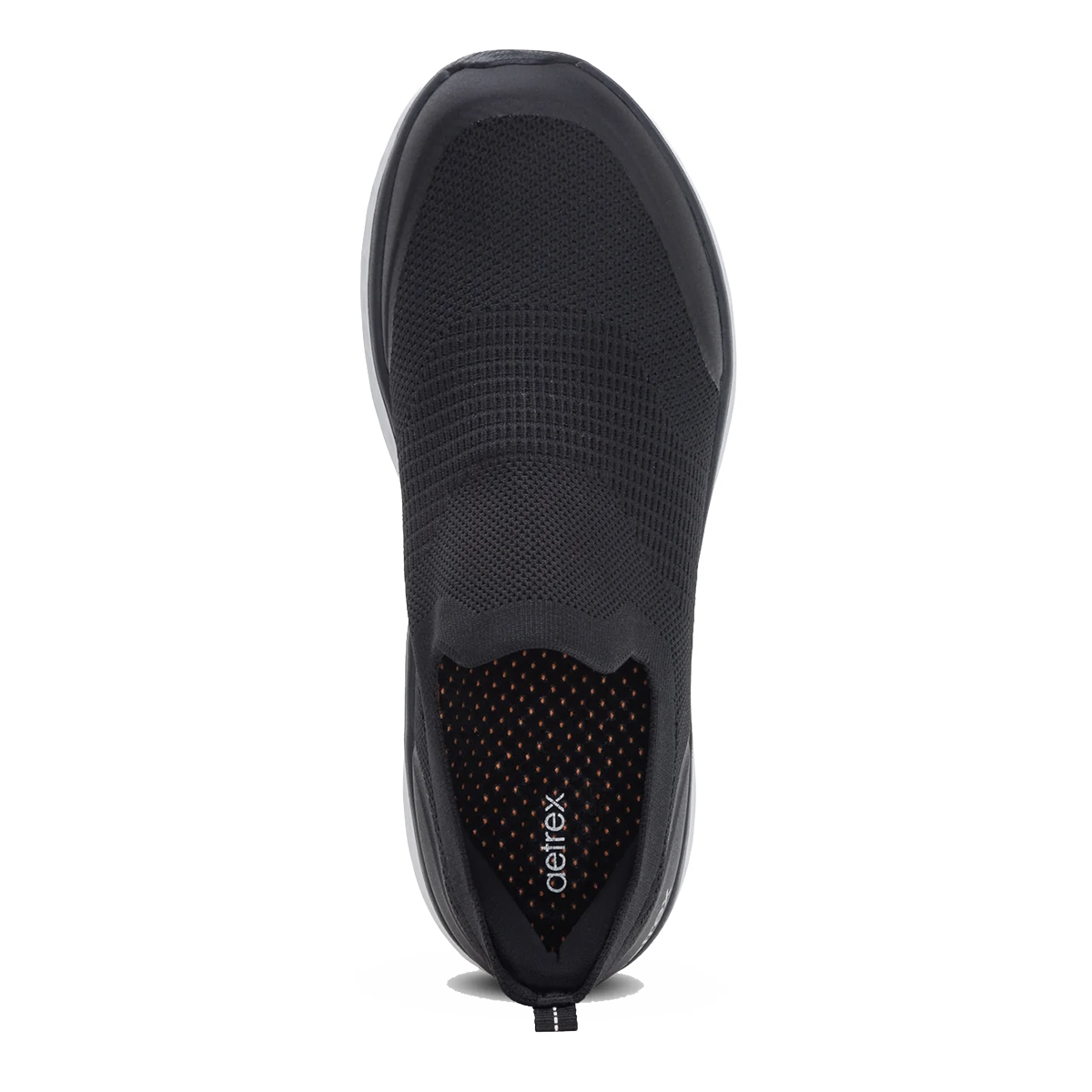 Aetrex Dash Slip On — Black — Size D — Width 41 — Back View