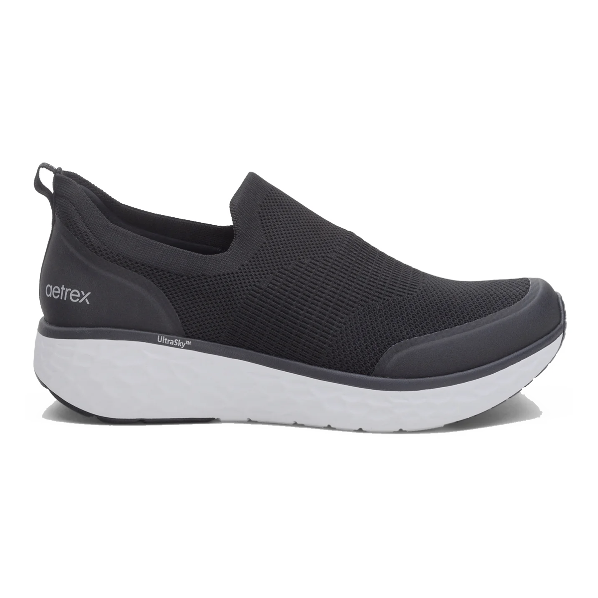 Aetrex Dash Slip On — Black — Size D — Width 41 — Front View