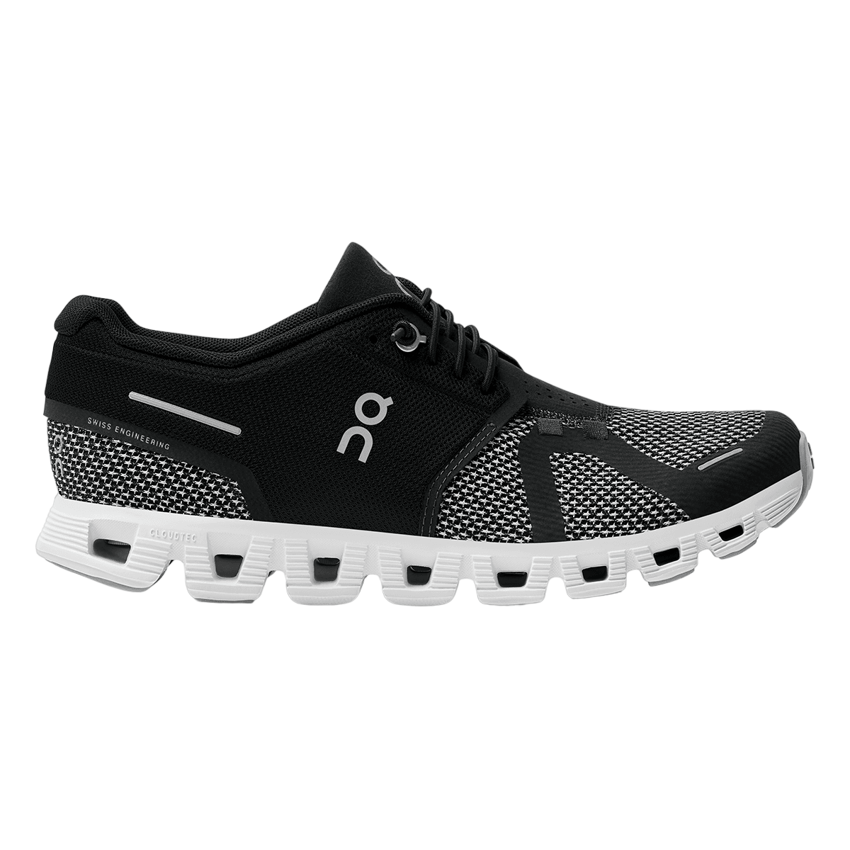 ON Cloud 5 Combo — Black - Alloy — Size D — Width 8 — Front View