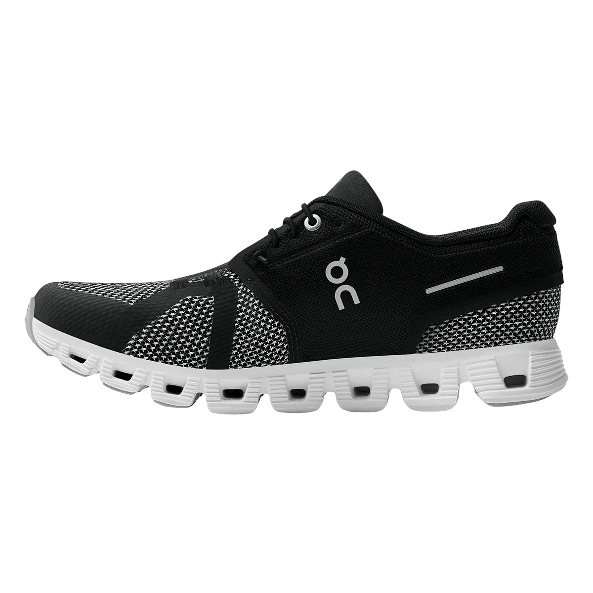 ON Cloud 5 Combo — Black - Alloy — Size D — Width 8 — Side View