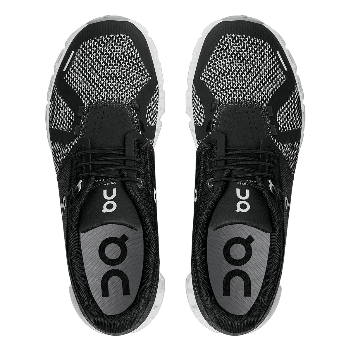 ON Cloud 5 Combo — Black - Alloy — Size D — Width 8 — Back View