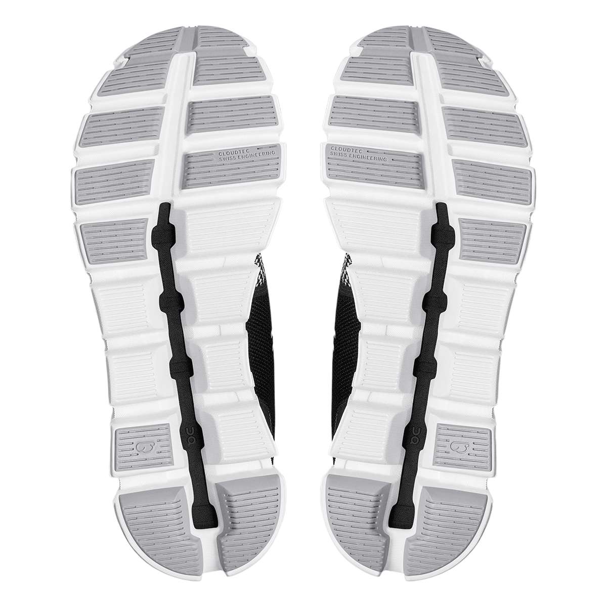 ON Cloud 5 Combo — Black - Alloy — Size D — Width 8 — Top View
