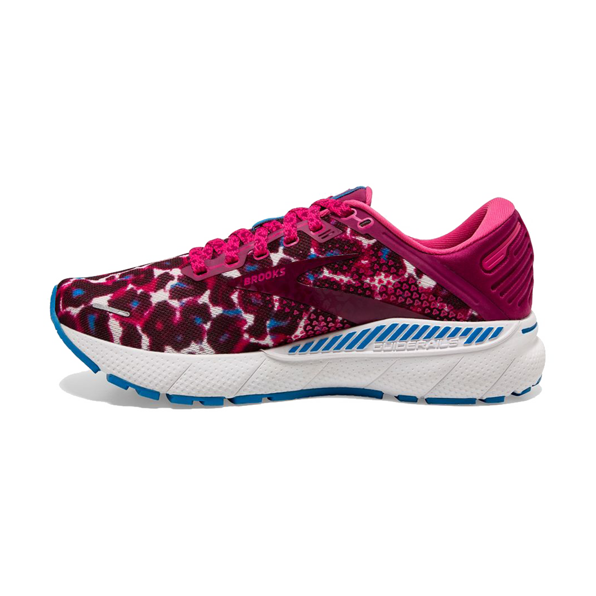 Brooks Adrenaline GTS 22 Cheetah — Magenta - White - Raspberry — Size B — Width 6 — Side View