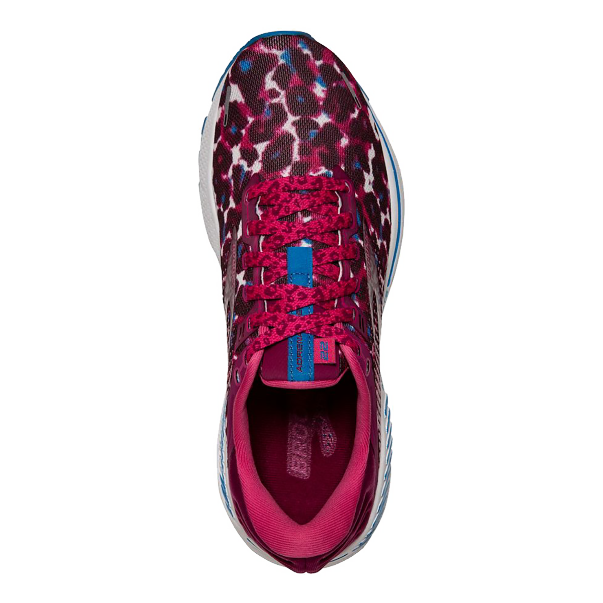 Brooks Adrenaline GTS 22 Cheetah — Magenta - White - Raspberry — Size B — Width 6 — Back View