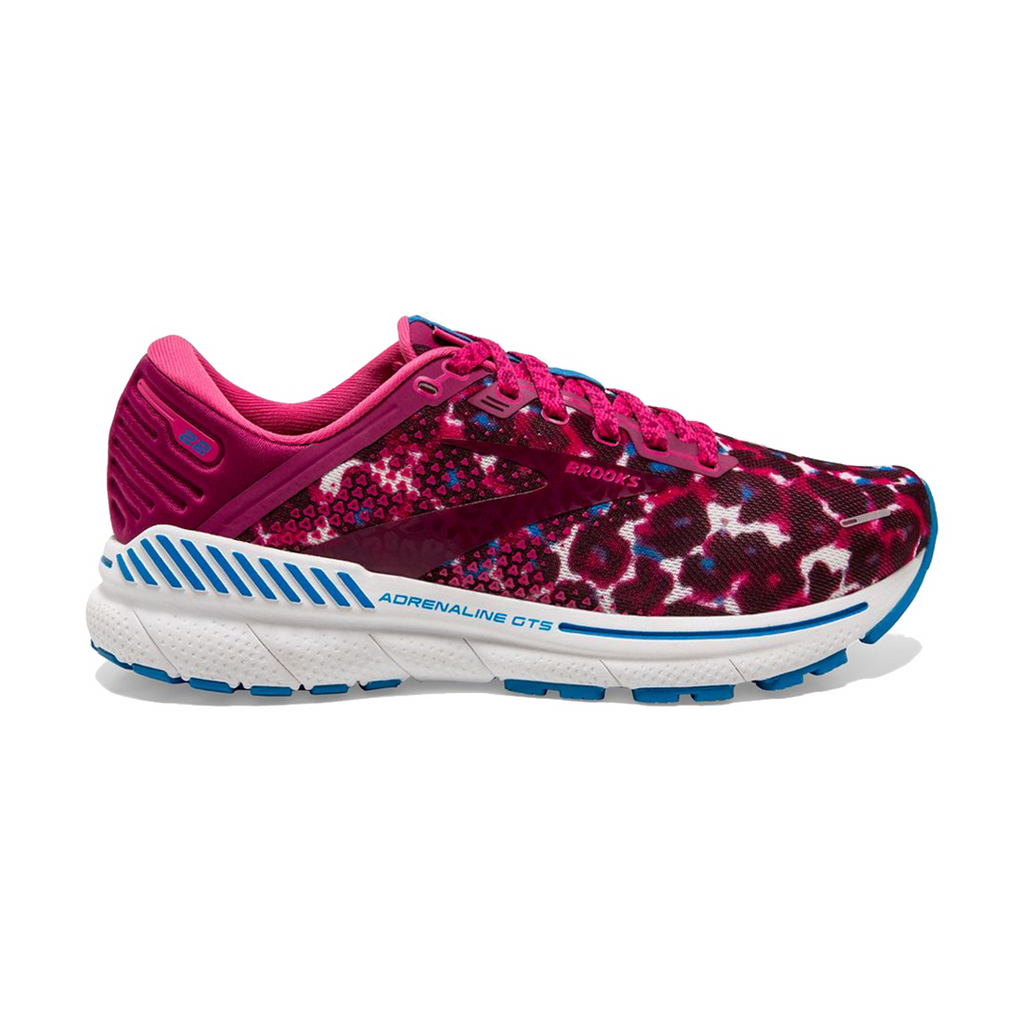 Brooks Adrenaline GTS 22 Cheetah — Magenta - White - Raspberry — Size B — Width 6 — Front View