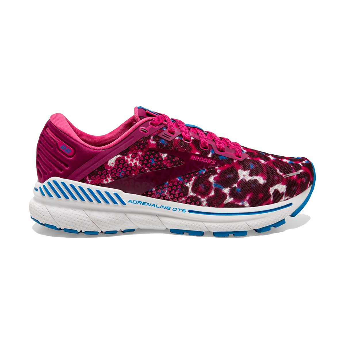 Brooks Adrenaline GTS 22 Cheetah — Magenta - White - Raspberry — Size B — Width 6 — Front View
