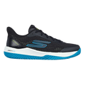 Skechers Viper Court Pro — Black - Blue — Size B — Width 6 — Front View