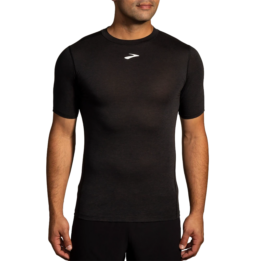 Brooks High Point Short Sleeve — Black — Size Small — Front View