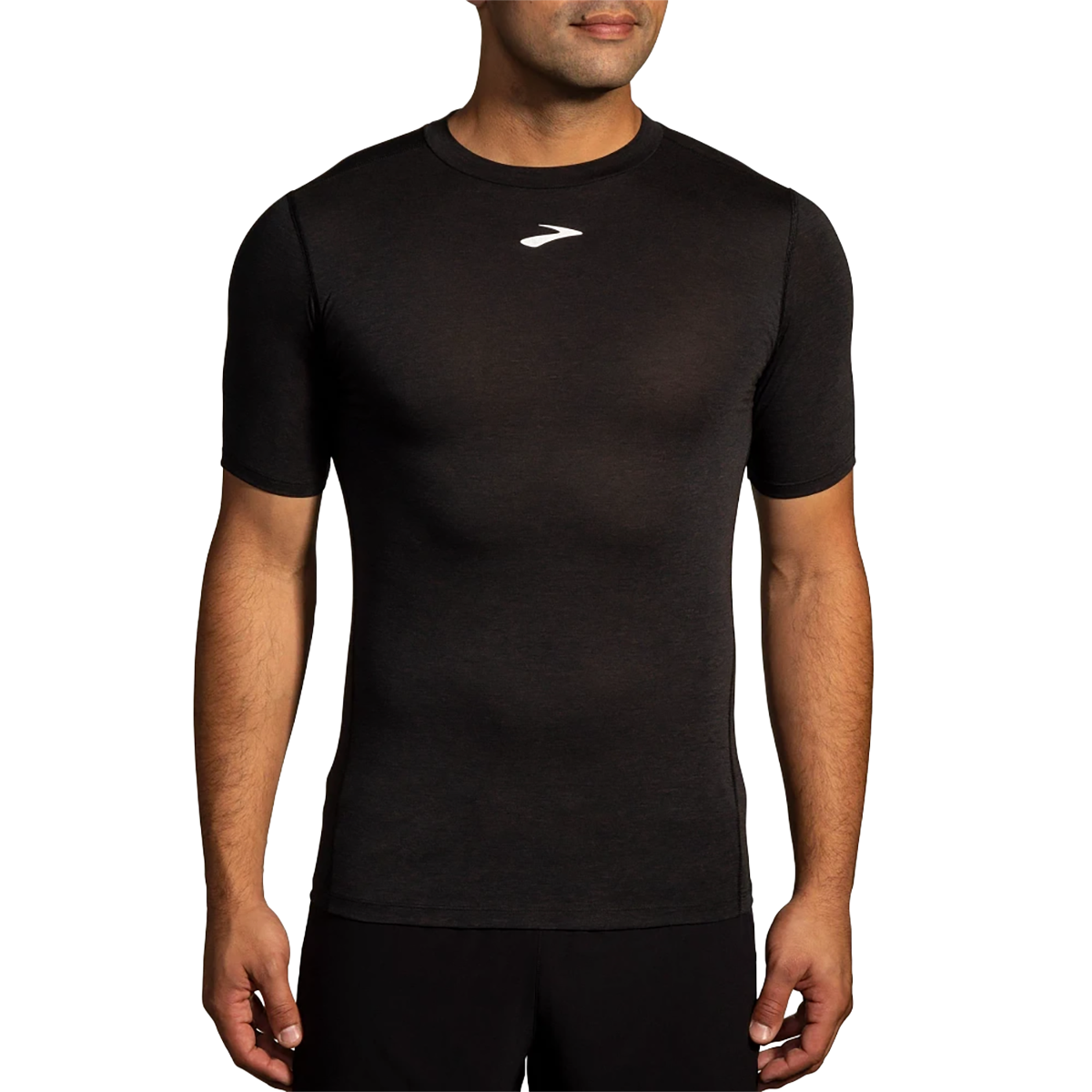 Brooks High Point Short Sleeve — Black — Size Small — Front View