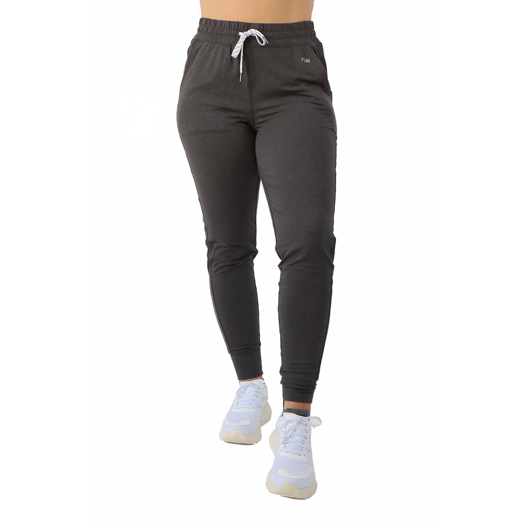 F2R Catatonic Jersey Crew Pocket Jogger — Heather Black — Size XSmall — Front View