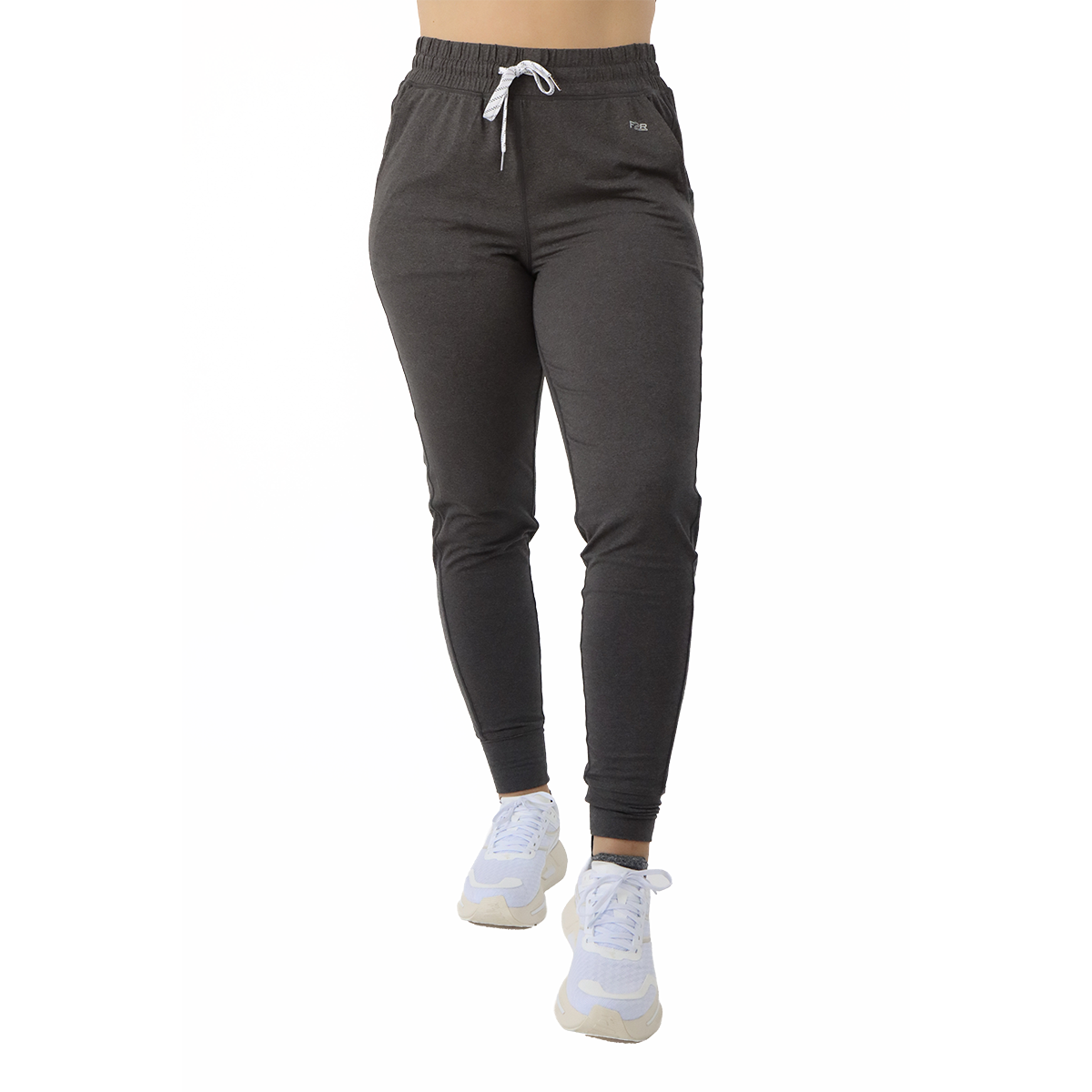 F2R Catatonic Jersey Crew Pocket Jogger — Heather Black — Size XSmall — Front View