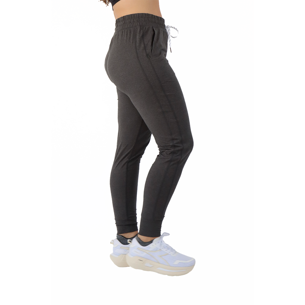 F2R Catatonic Jersey Crew Pocket Jogger — Heather Black — Size XSmall — Side View