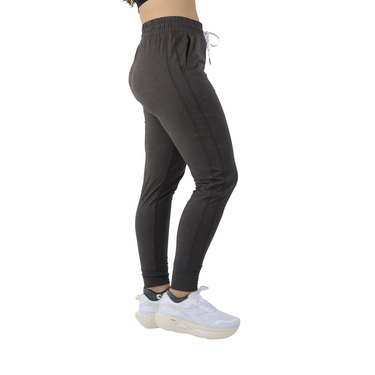 F2R Catatonic Jersey Crew Pocket Jogger — Heather Black — Size XSmall — Side View