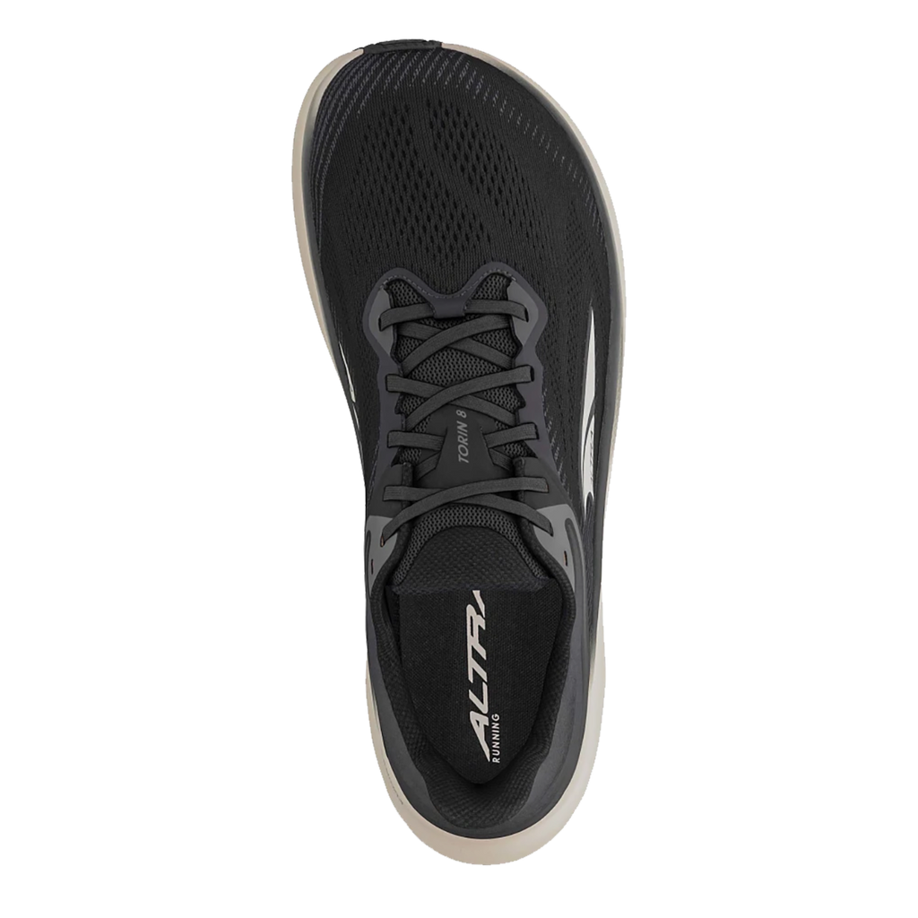 Altra Torin 8 — Black - White — Size D — Width 7 — Back View