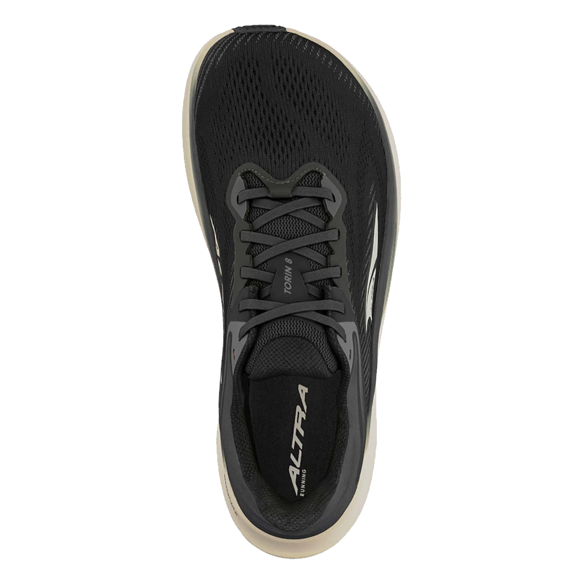 Altra Torin 8 — Black - White — Size B — Width 5.5 — Back View