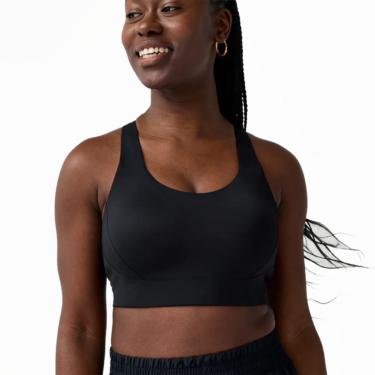 Brooks Limitless Racerback Bra — Black — Size 32B — Detail View