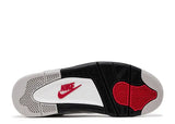 Air Jordan 4 Retro OG White Cement — Summit White/Fire Red/Tech Grey/Black — Size US M 3.5 - US W 5 — Top View