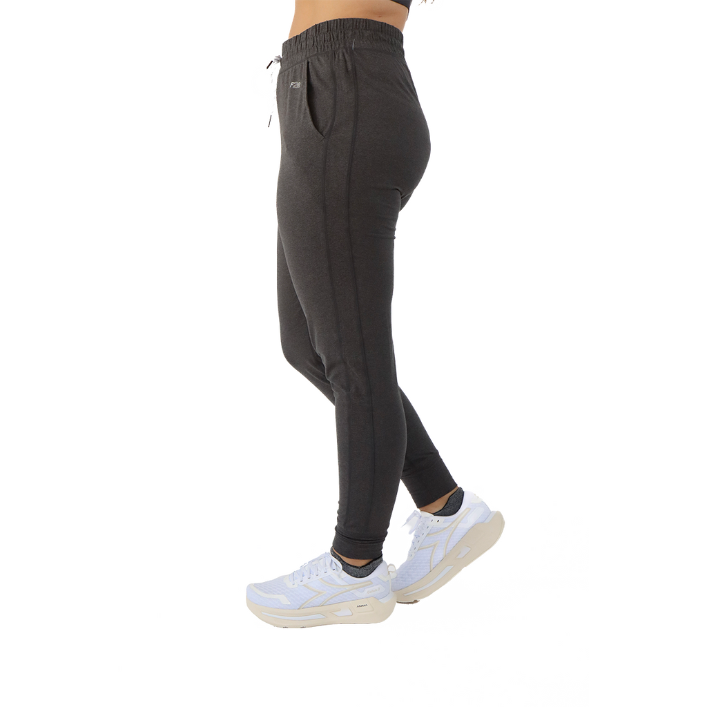 F2R Catatonic Jersey Crew Pocket Jogger — Heather Black — Size XSmall — Back View