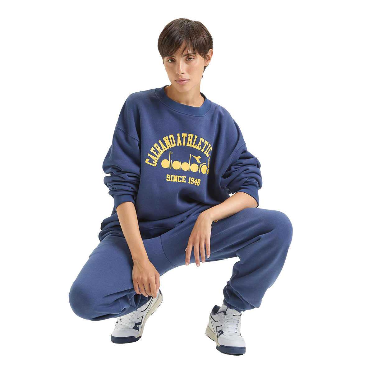 Diadora Crew 1948 Athletic Club Sweatshirt — Butter White — Size XSmall — Alternate View 14