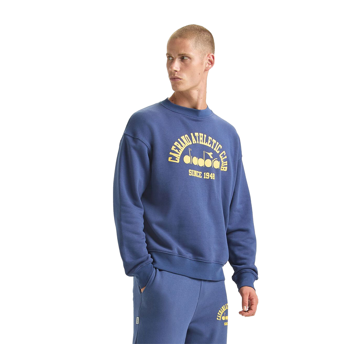 Diadora Crew 1948 Athletic Club Sweatshirt — Butter White — Size XSmall — Alternate View 16