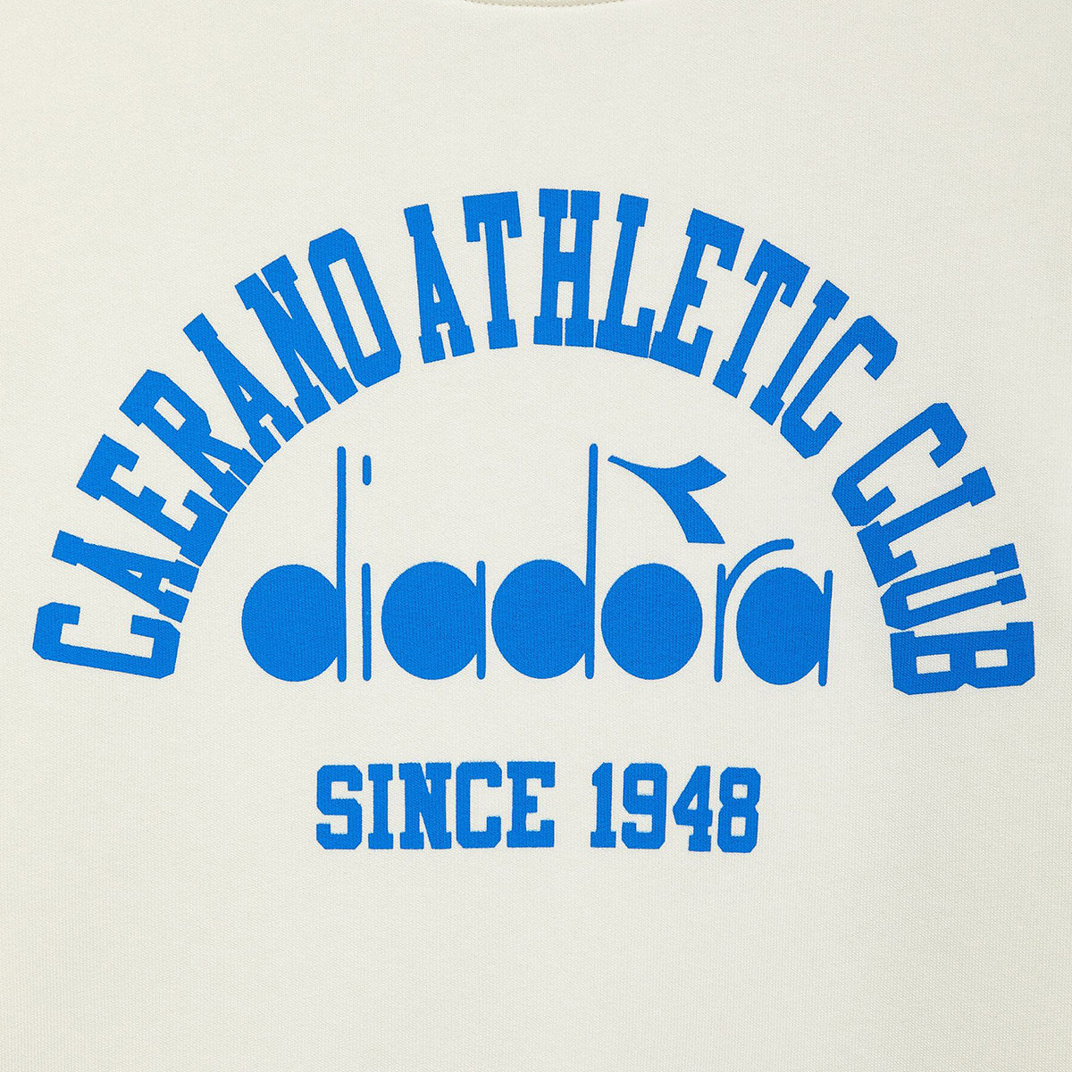 Diadora Crew 1948 Athletic Club Sweatshirt — Butter White — Size XSmall — Lifestyle View