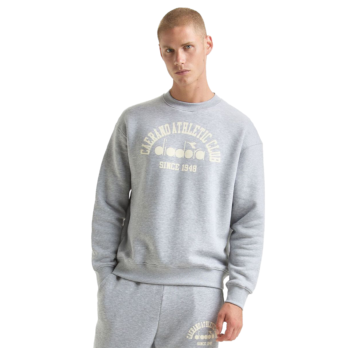 Diadora Crew 1948 Athletic Club Sweatshirt — Butter White — Size XSmall — Alternate View 8