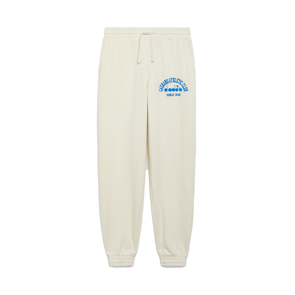 Diadora 1984 Athletic Club Jogger Pant — Butter White — Size XSmall — Side View