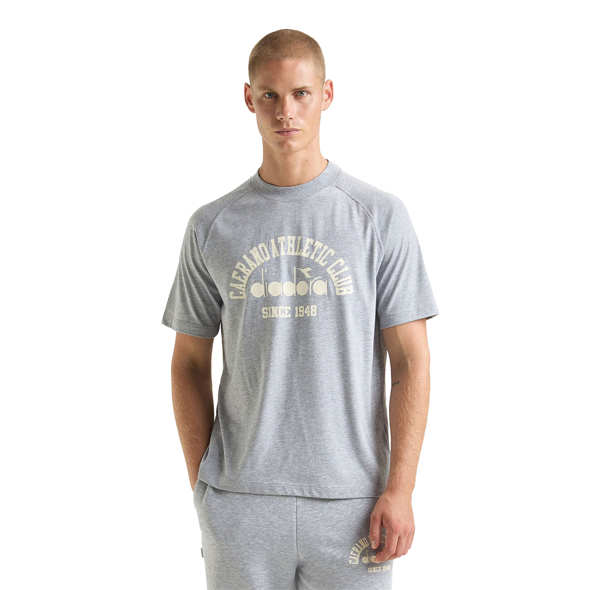 Diadora 1984 Athletic Club Shortsleeve — Butter White — Size XSmall — Detail View