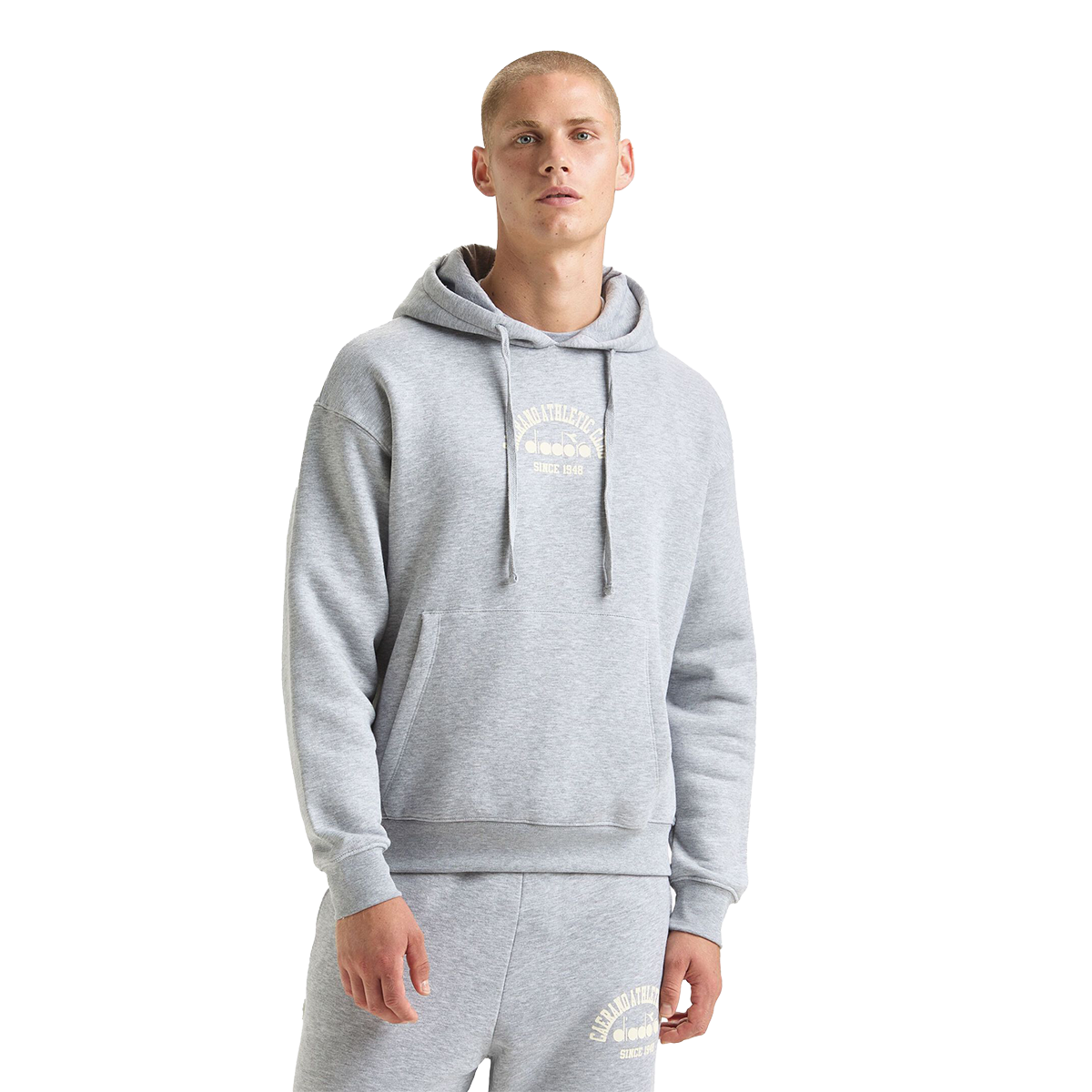 Diadora 1984 Athletic Club Hoodie — Butter White — Size XSmall — Top View