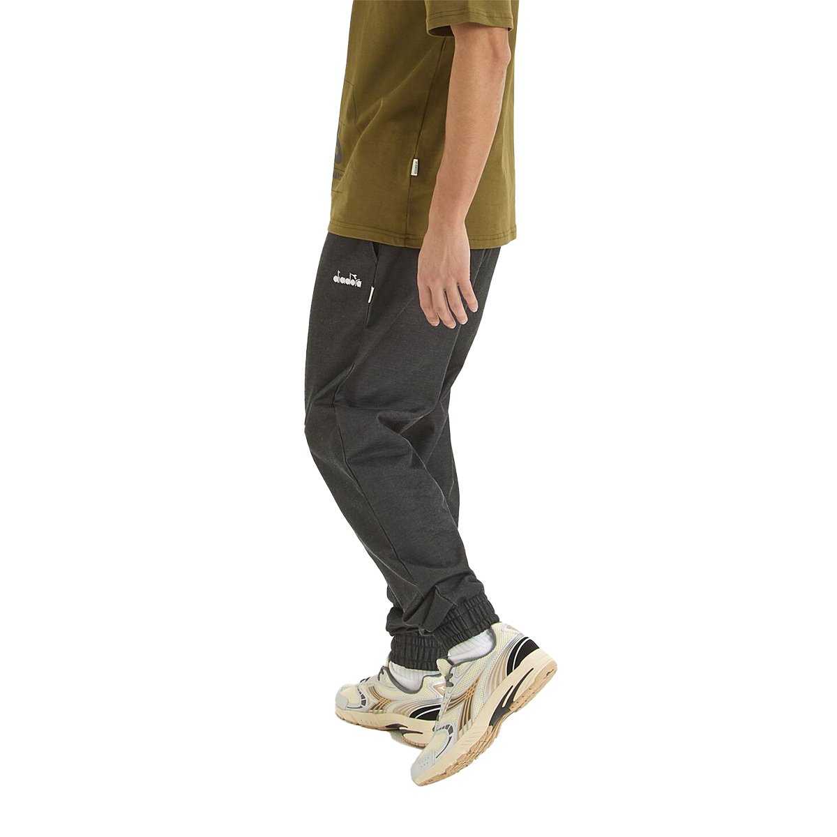 Diadora 80S Track Pants — Whisper White — Size Small — Back View