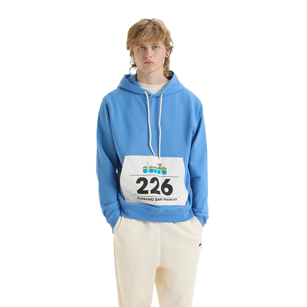 Diadora G.D. 1984 (226) Hoodie — Whisper White — Size Small — Front View