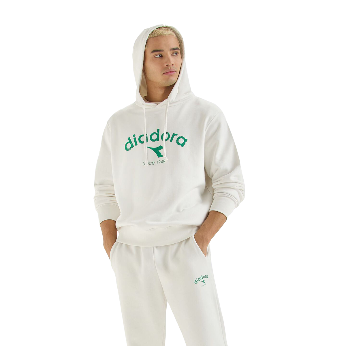 Diadora Hoodie Athl. Logo — White Milk — Size Large — Alternate View 9