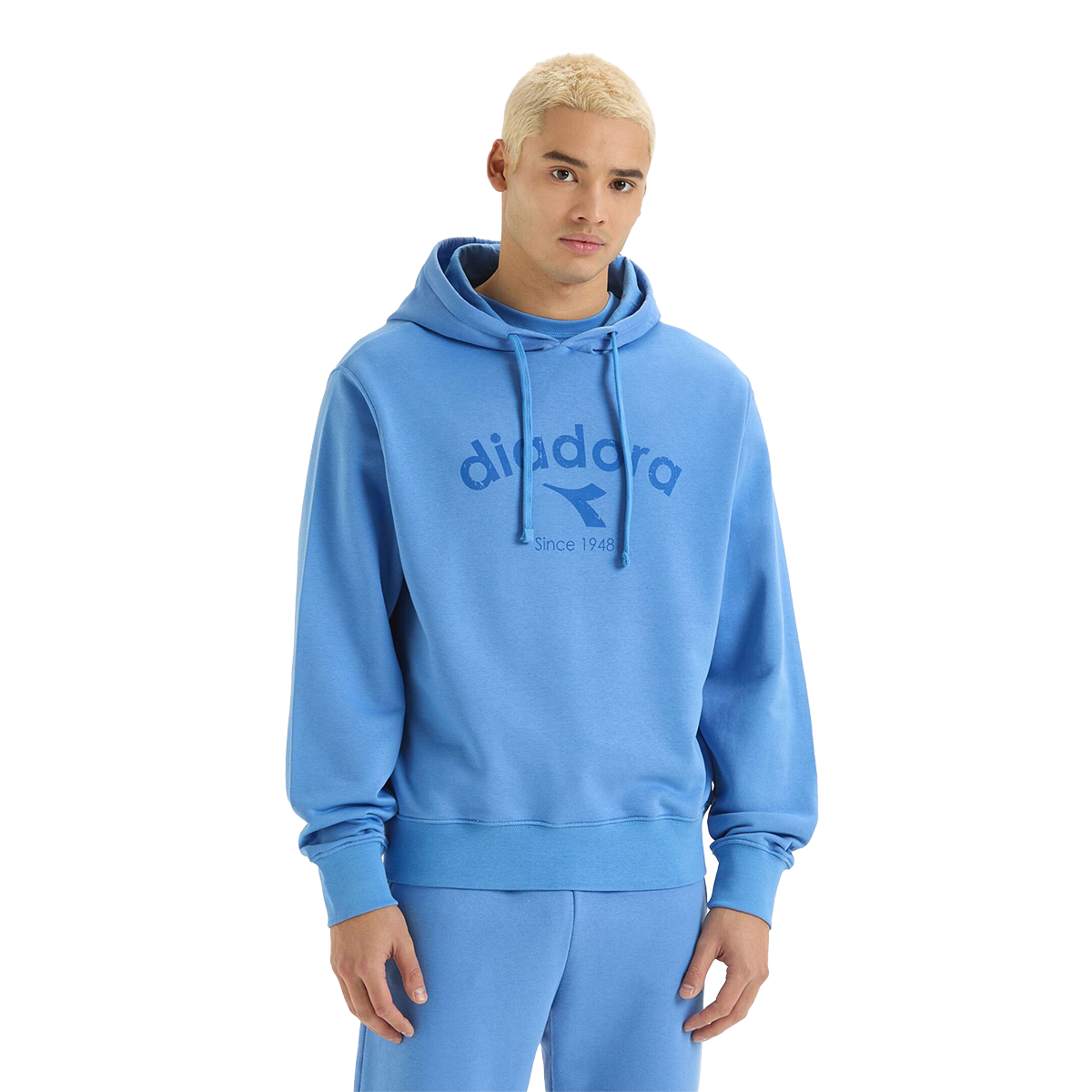 Diadora Hoodie Athl. Logo — White Milk — Size Large — Back View